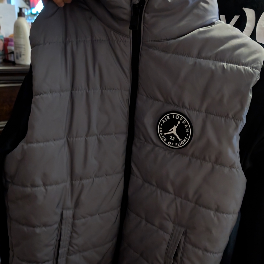 Air Jordan Gray Puffer Vest